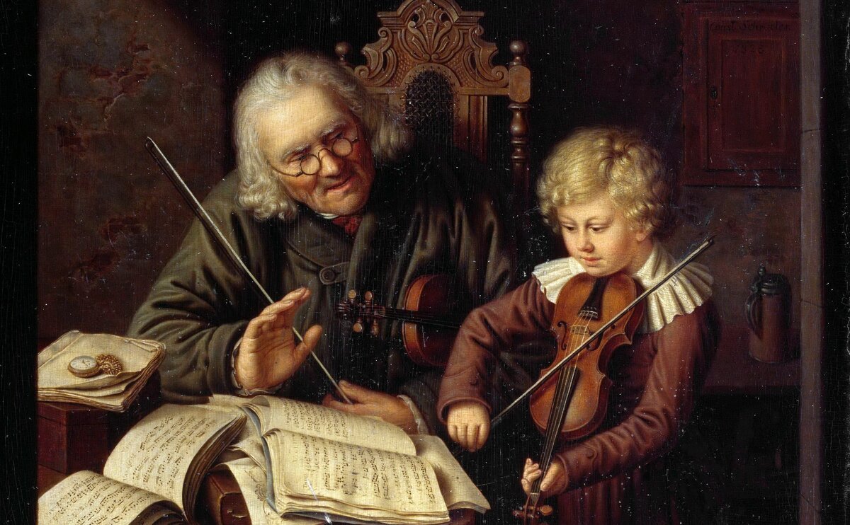 Урок музыки - Константин Шрётер (1795-1835) - Gen Vel