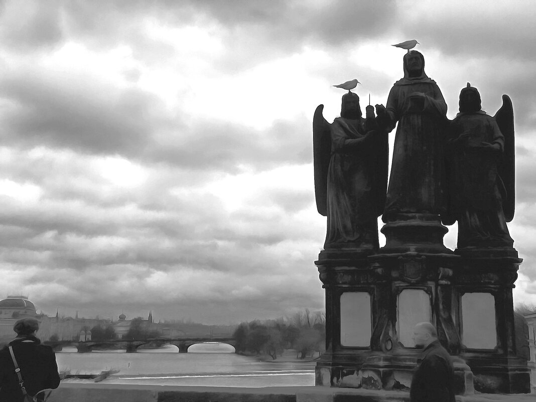 Статуя Франциска Ассизского, Карлов мост. Прага. - Галина 
