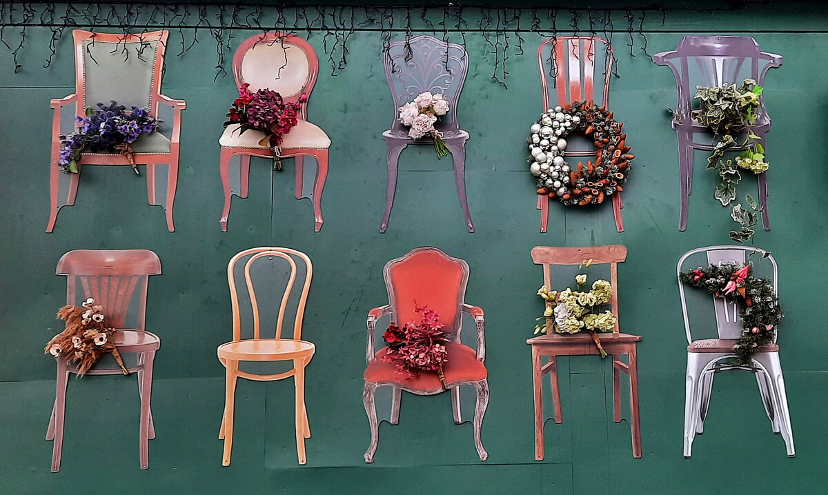 Оформление цветочного магазина на стене дома - Елена Кирьянова