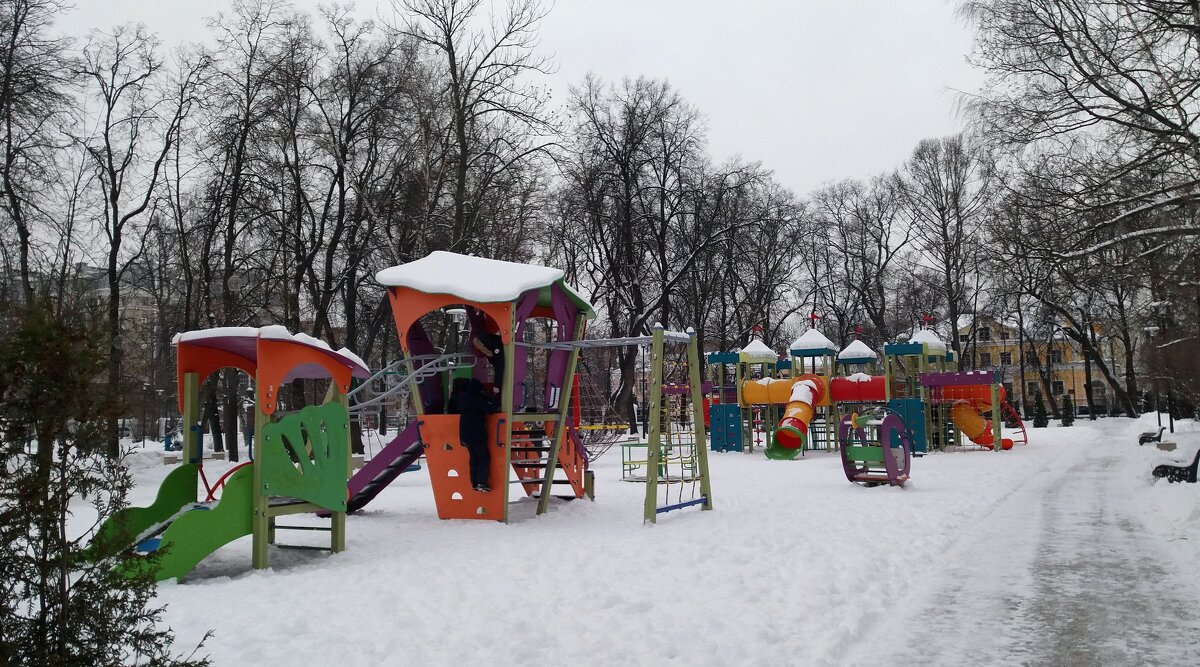 Детская площадка в парке - Galina Solovova