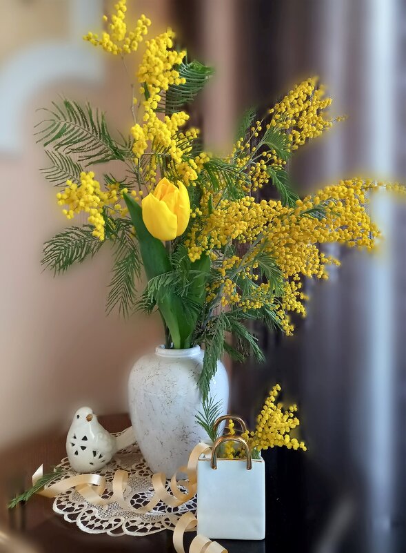 Тюльпаны и мимоза для праздника весны - tatyana 