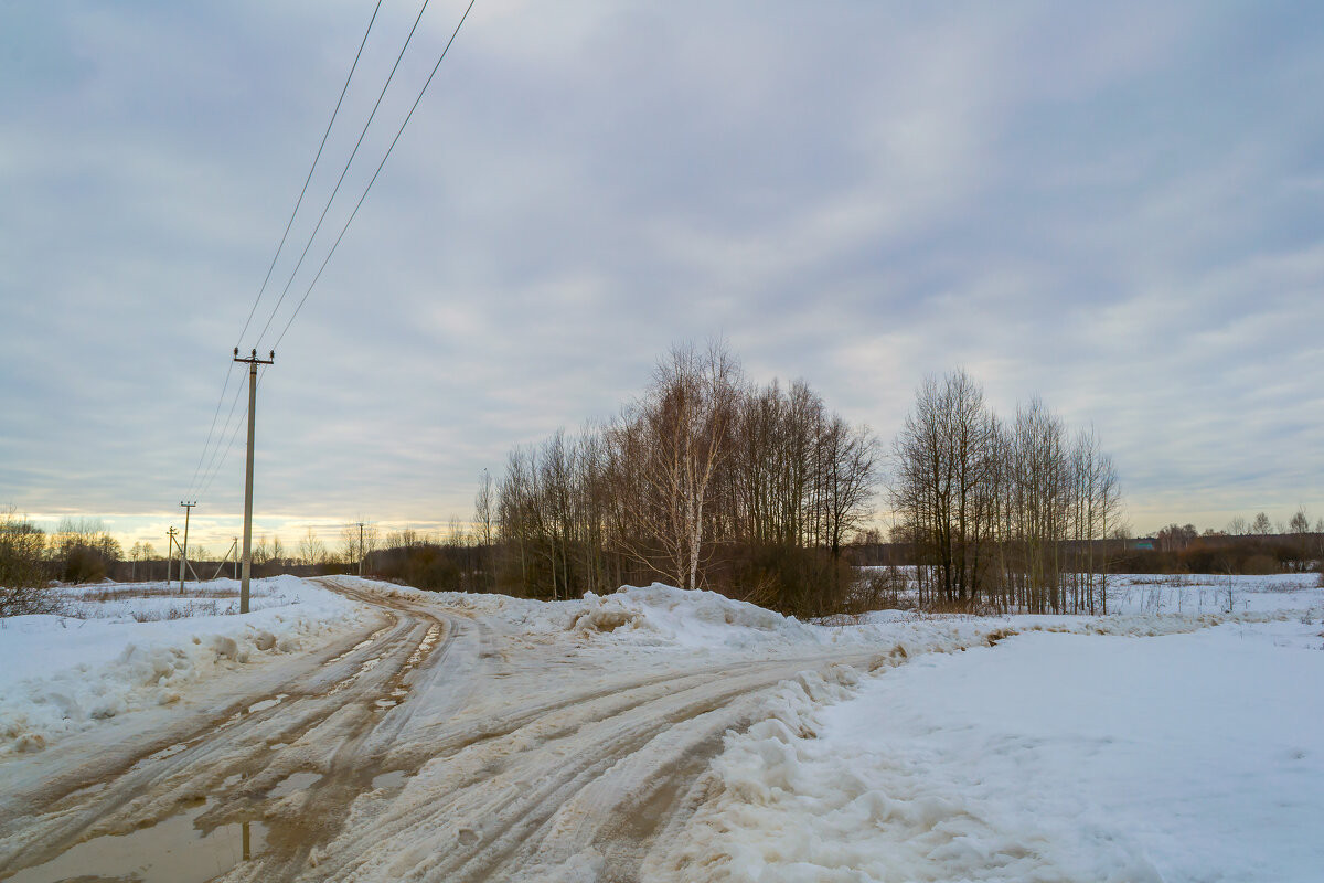 Проселочные дороги в марте - Сергей Цветков