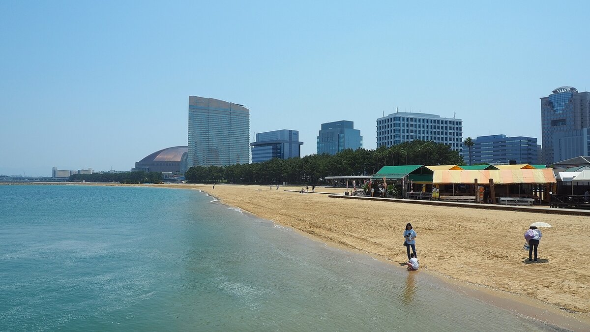 Momochi Seaside Park Приморский парк Момочи Фукуока Япония - wea *