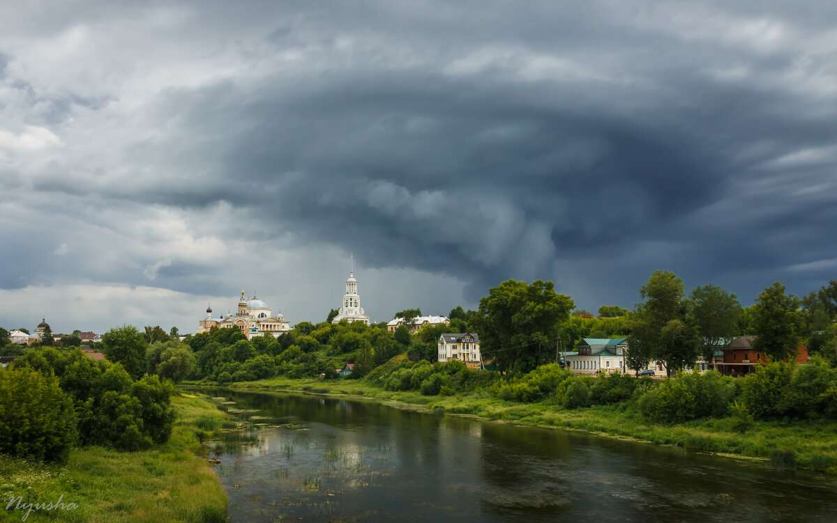 Торжок. Вид на Борисоглебский монастырь в ненастную погоду. - Nyusha .