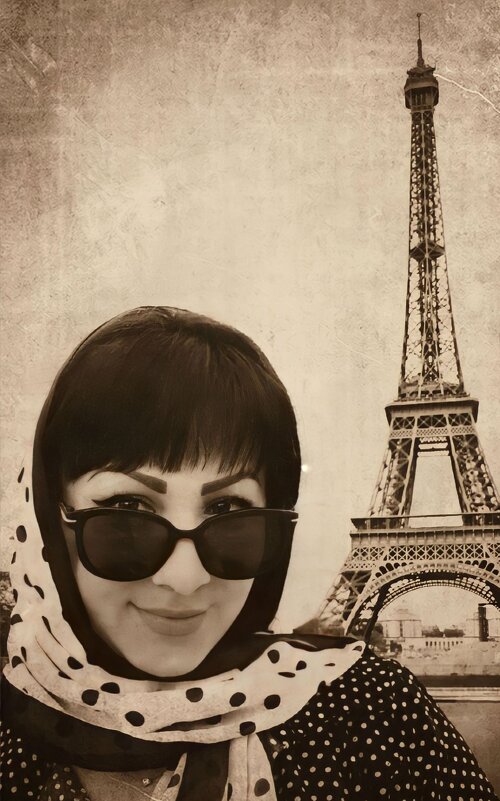 Девушка на фоне Эйфелевой башни в Париже - Гуля Куценко