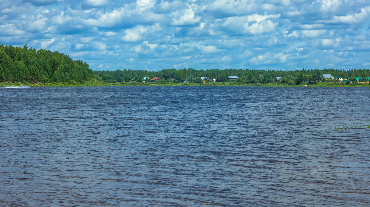 Ananyino village in the distance on the shore near the Kubena River on a July afternoon | 9 - Sergey Sonvar