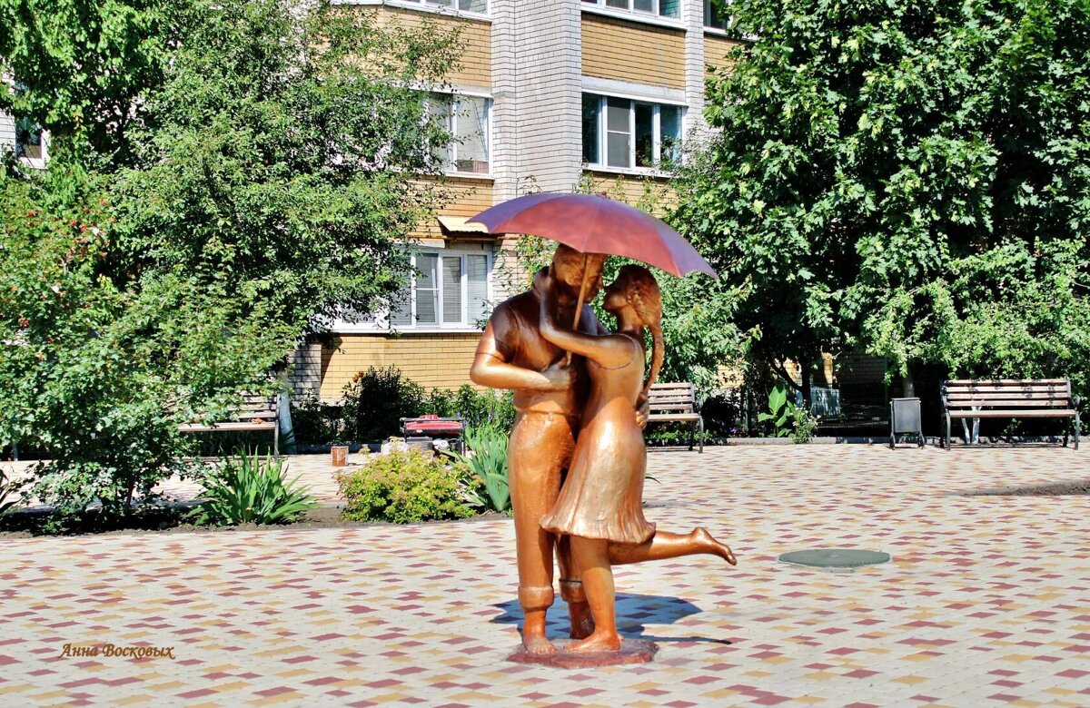 Скульптура в сквере моего города Поворино. - Восковых Анна Васильевна 