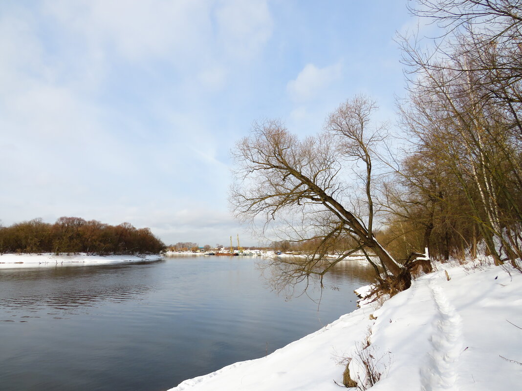 Зимняя тропка у реки - Андрей Снегерёв