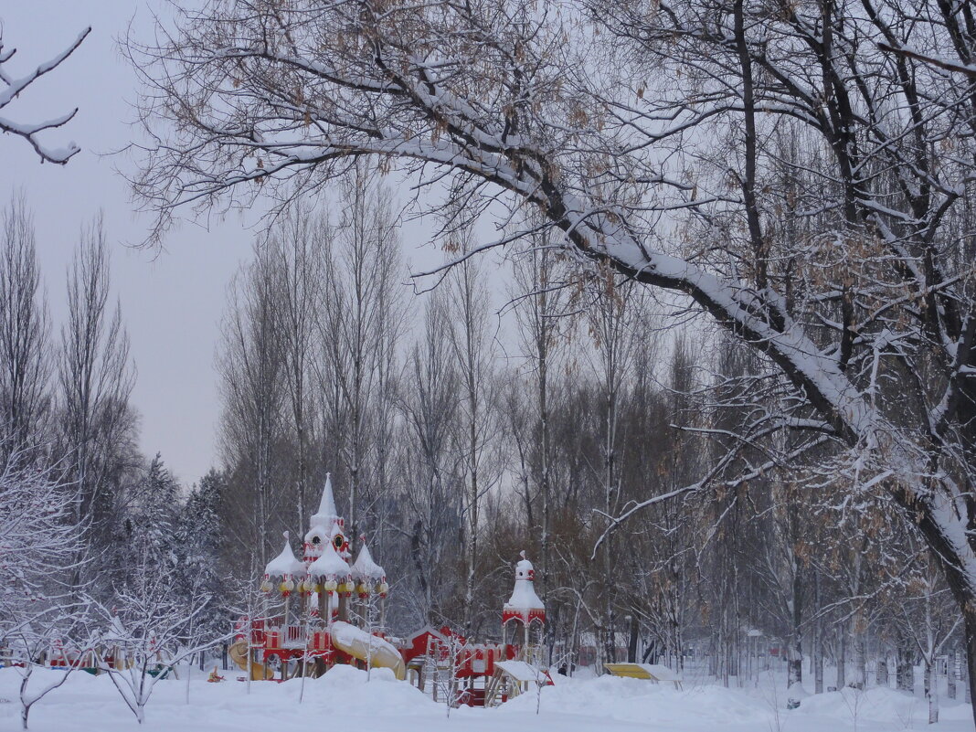 Снежно в парке... - марина ковшова 