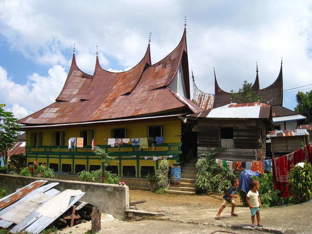 Традиционные дома народа Минангкабау, Суматра, Индонезия. - unix (Илья Утропов)