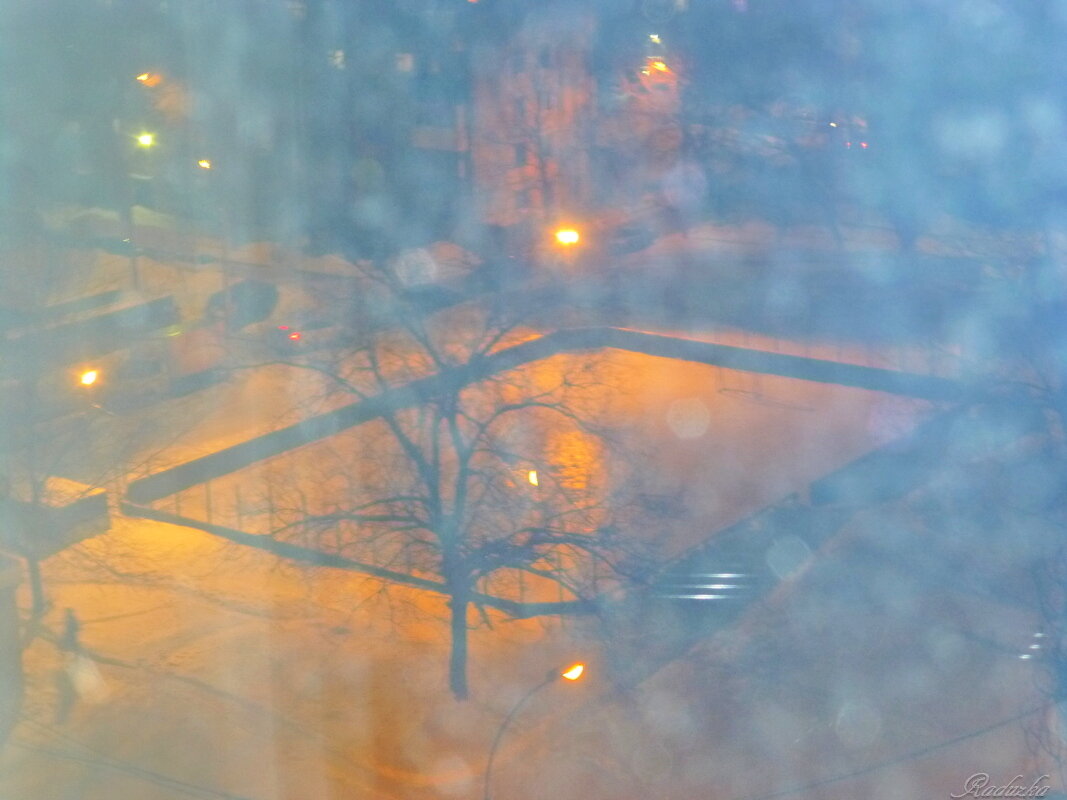 Вид из окна, вечер, снег - Raduzka (Надежда Веркина)