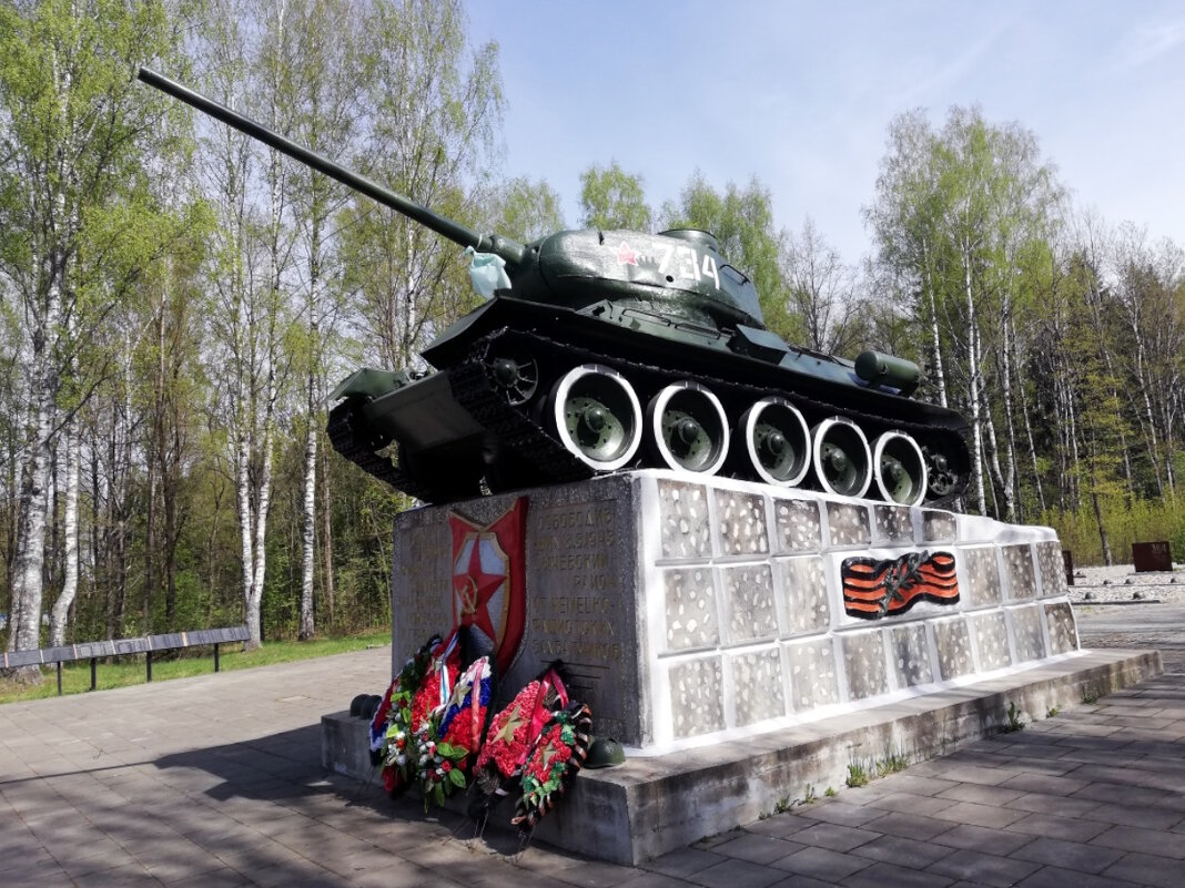 Танк Т-34 на «Поле памяти» в Сычёвке. - Ольга Довженко