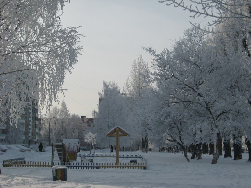 Морозный день в городе - Alena Cyargeenka