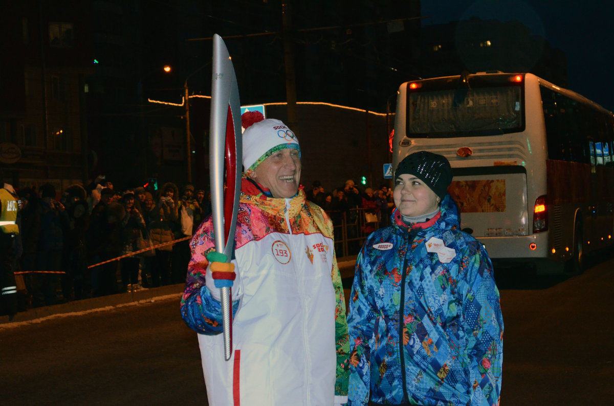 Эстафета Олимпийского огня в Барнауле - Полина Яблонцева