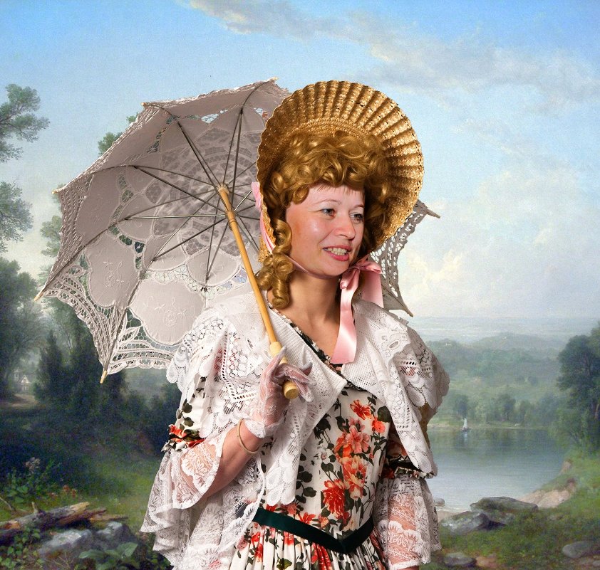 девушка с зонтком - Grabilovka Калиниченко