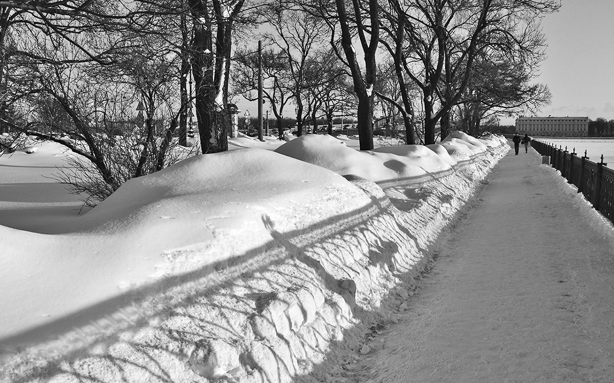 Узоры на снегу чб - Valerii Ivanov