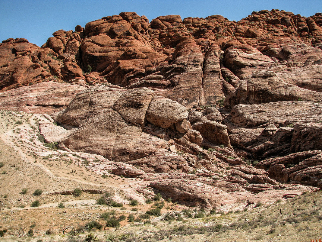 Стена каньона Кпасный Камень, Невада США - Яков Геллер