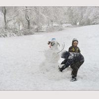 Снег в Ариеле, Израиль :: Борис Херсонский