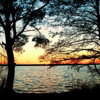 закат на озере :: виктор омельчук