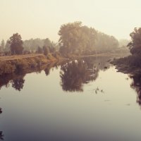 Рассвет на реке Сива. лето 2012г :: Марина Хлопина