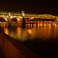 Андреевский мост и Фрунзенская набережная, р. Москва, панорама :: Андрей Куликов