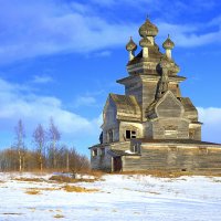 Подпорожье (Медведевская, Жеребцова Гора). Церковь Владимирской иконы Божией Матери :: Евгений Шестаков