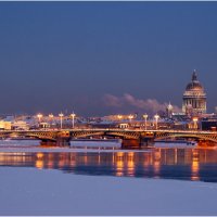 Зимний вечер в СПб *** Winter evening in St. Petersburg :: Александр Борисов