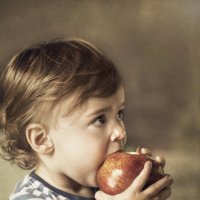 Маленький поедатель больших яблок :: Olga Verenich