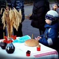Ребенок отдаёт дань памяти жертвам голодомора. :: Алексей Бартош