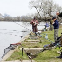 Рыбаки на Москве-реке :: Валерий Судачок