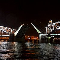 Большеохтинский мост ночью :: Галина (Stela) Кожемяченко
