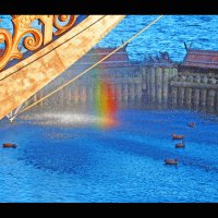 В Санкт-Петербурге...радуга от фонтана :: Андрей Краснолуцкий