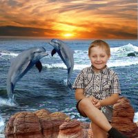 Мальчик с дельфинами. :: Viktor Сергеев