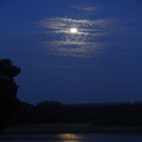 Луна над озером. :: Николай Масляев