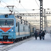 Электровоз ЭП1П-022 с пассажирским поездом №3 Пекин - Москва :: Андрей Иркутский