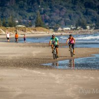 Велосипидисты на пляже :: Olya 