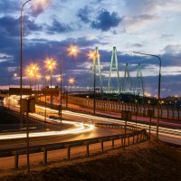 Большо́й Обу́ховский мост на закате :: Юрий Дмитриенко