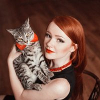 фото проект "женщина и кошка" :: Оля Грушевская