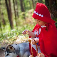 Красная шапочка и няшный волк :: Юлия Fox