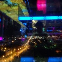 Вид на ночную Казань с высоты 25 этажа, бар Extra-Lounge. Korston. Kazan :: Airat Sharipov