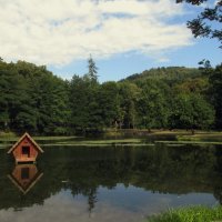 Парк украшает декоративное озеро, контуры которого, повторяют очертание границ Австро-Венгерской имп :: НаталиЯ ***