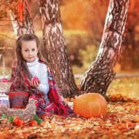 Осенняя фотопрогулка с очаровательной Викторией :: Александра Гилета