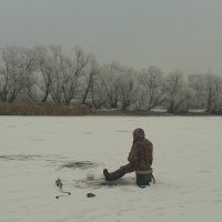 Зимняя рыбалка на Оке. :: Борис Митрохин