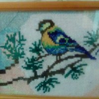 Вышивка крестиком "Птичка". :: Светлана Калмыкова