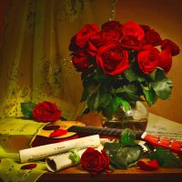 Красные розы... :: Валентина Колова