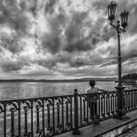 evening clouds on the lake :: Dmitry Ozersky