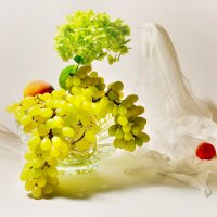 Виноград и зеленый цветок :: Наталия Лыкова