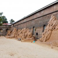 Выставка  песчаных скульптур в Петропавловской крепости С-Петербурга :: Виктор Елисеев