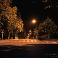 ночная дорога и фонари :: Евгений 