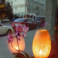 Интерьер ветрины кафе с вазой. :: Светлана Калмыкова
